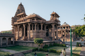Fototapeta premium Place- Mandoor Garden, City Jodhpur, State- Rajasthan, Date 27 Feb 2022. The main temple