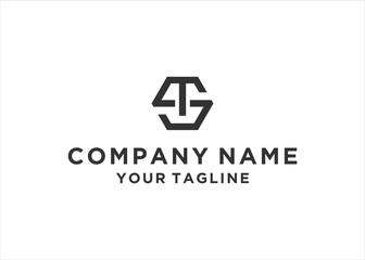 initial Letter TS Logo Design Vector