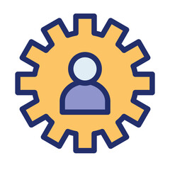 gear setting filled line icon