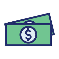 money filled line icon