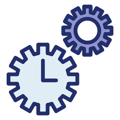 time management filled line icon