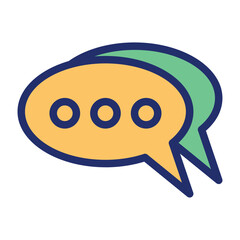 message filled line icon