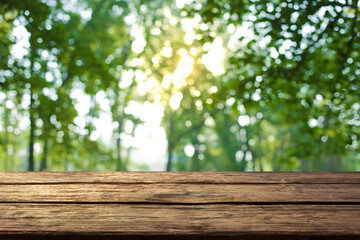 Fototapeta 背景　森のテーブル obraz