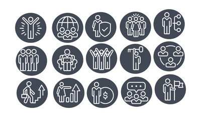 business & Management icons vector design