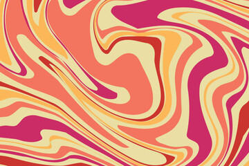 Flat groovy psychedelic background with colorful design