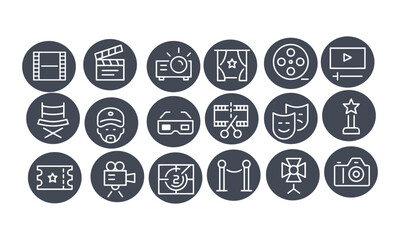 Film industry icons vector design 