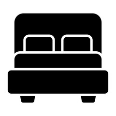 Hotel bed vector, trendy unique icon of bed in editable style