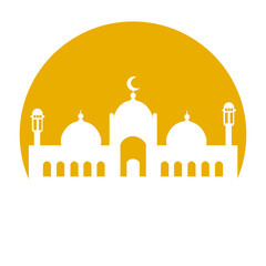 Silhouette Mosque vector illustration 