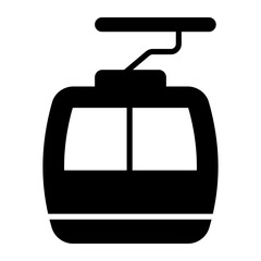 An icon of cable car showing concept of adventure, cable transport vector © CreativeStudio
