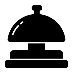 Hotel bell vector icon in modern and trendy style, easy to use