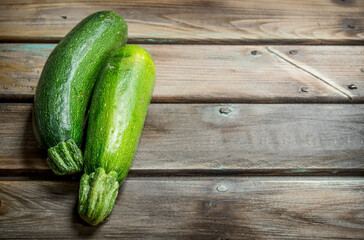 Ripe fresh zucchini.