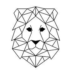 Polygon head lion