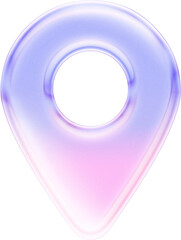 Dreamy holography color location 3d icon