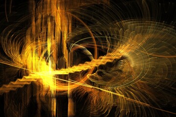 abstract background color trends 2023 , art unique 3D illustration, multicolored fractal design composition banner