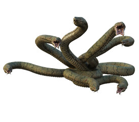 snake hydra 3d render