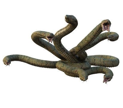 Snake Hydra 3d Render