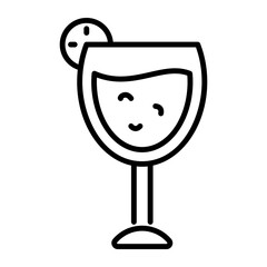 Amazing icon of juice glass in modern style, easy to download