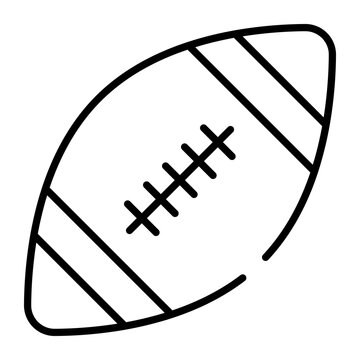 Rugby ball icon for premium use, american ball vector