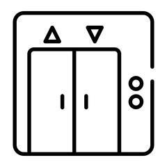Editable vector of elevator, trendy icon of lift for premium use