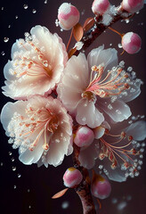 Obraz na płótnie Canvas fleurs de cerisiers précoces