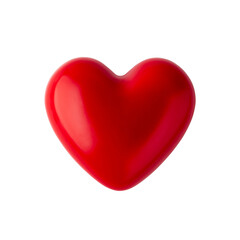 Red heart isolated on transparent background. Valentine's Day concept.