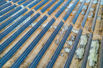Photovoltaic energy Aerial photo of solar panels