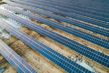 Photovoltaic energy Aerial photo of solar panels