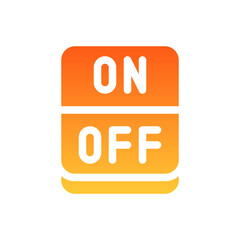 on off flat gradient icon
