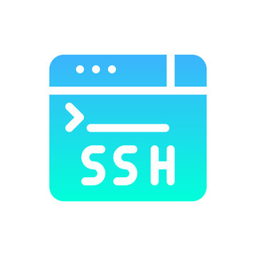 ssh flat gradient icon