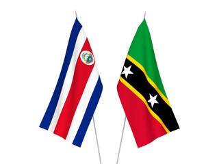 Federation of Saint Christopher and Nevis and Republic of Costa Rica flags