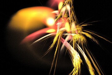 abstract background color trends 2023 , art unique 3D illustration, multicolored fractal design composition banner