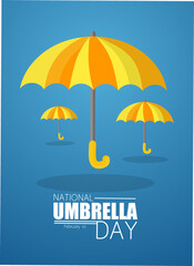 Fototapeta na wymiar National Umbrella day February 10 vector illustration, holiday concept, suitable for web banner poster or card campaign