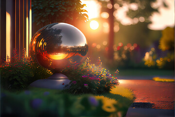 Summer Solstice - The longest day of the year in June. Midsommer conceptual image made by Generative AI