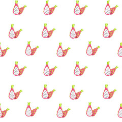 seamless pattern with dragonfruit, dragon fruit