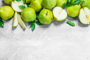 Fragrant ripe pears.