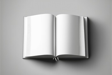  Book white Mockup. 3D illustration. Mockup template, ai generated