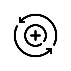 Obraz premium add line icon