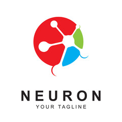 neuron logo vector with slogan template