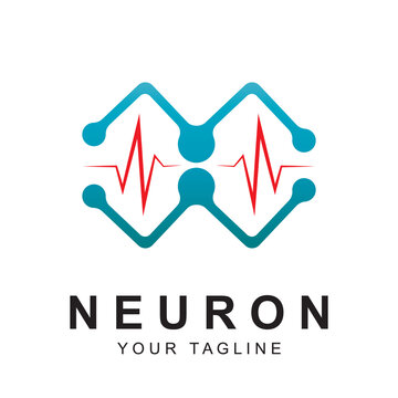 neuron logo vector with slogan template