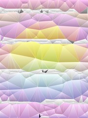 Low Poly Graphical Abstract Painting Art Background Texture,Colorful Geometrical Artwork,Modern Conceptual Print 3D Rendering,3D Illustration