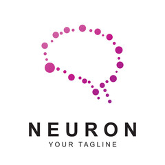 neuron logo vector with slogan template
