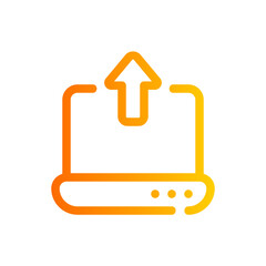 Obraz premium upload gradient icon