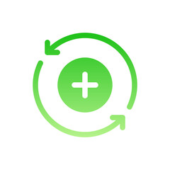 Obraz premium add flat gradient icon