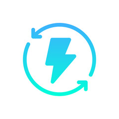 energy flat gradient icon