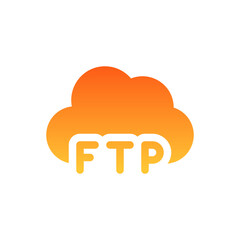 ftp flat gradient icon