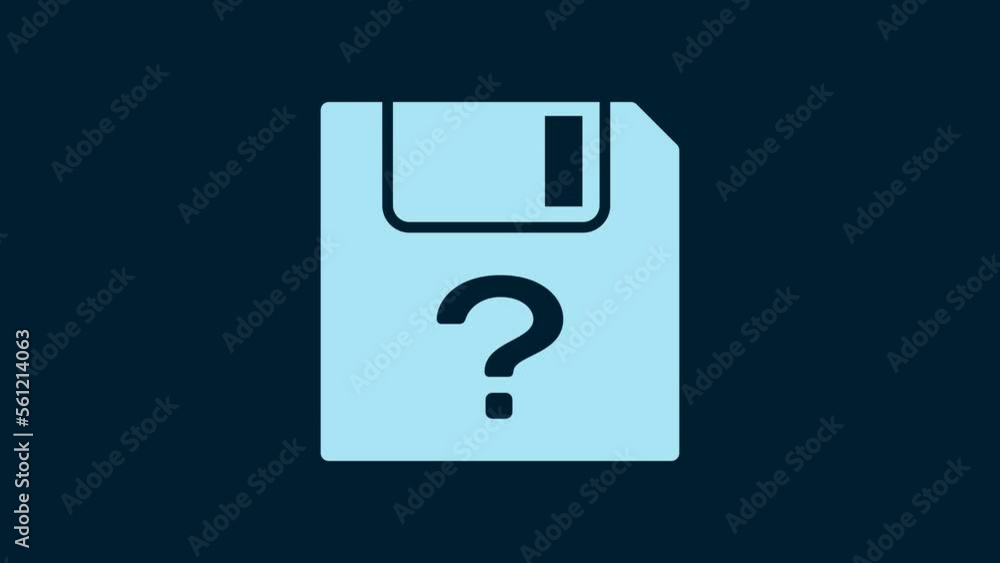 Poster white unknown document icon isolated on blue background. file with question mark. hold report, servi