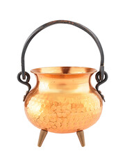Decorative copper pot isolated - 561214023
