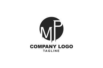 MP logo design concept circle for company