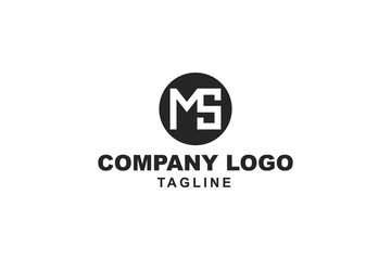 Obraz premium MS circle logo design concept