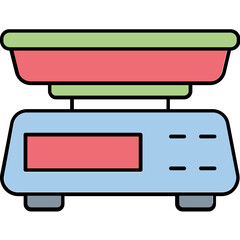 Electronic balance Trendy Color Vector Icon which can easily modify or edit
